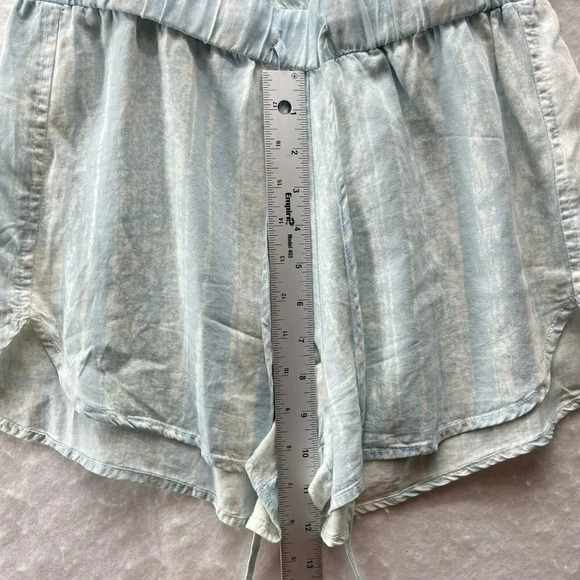 Anthropologie Current Air Romper Women Sz XS Blue White Drawstring Elastic Waist - Picture 11 of 12